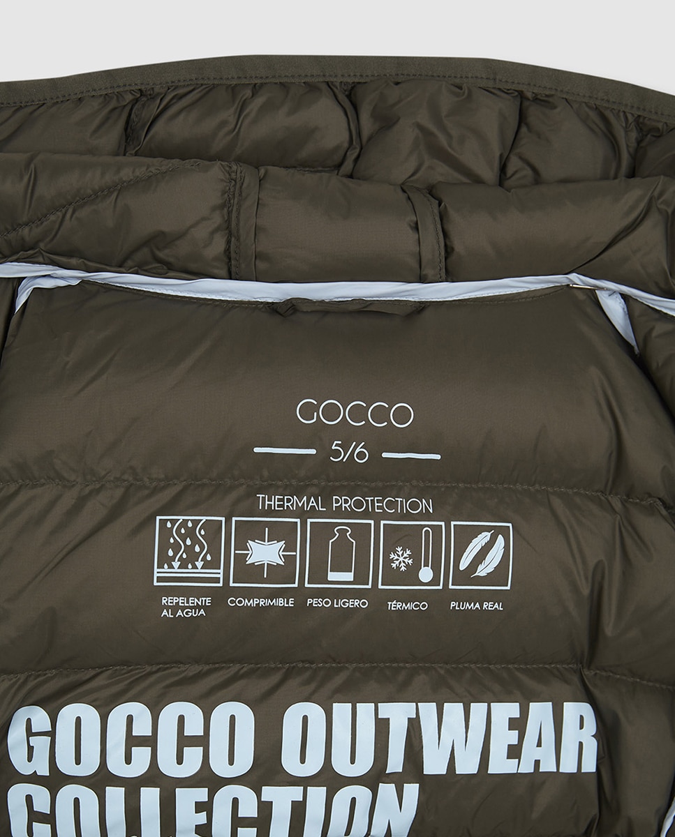 Sobretudo Acolchoado Verde-militar-7