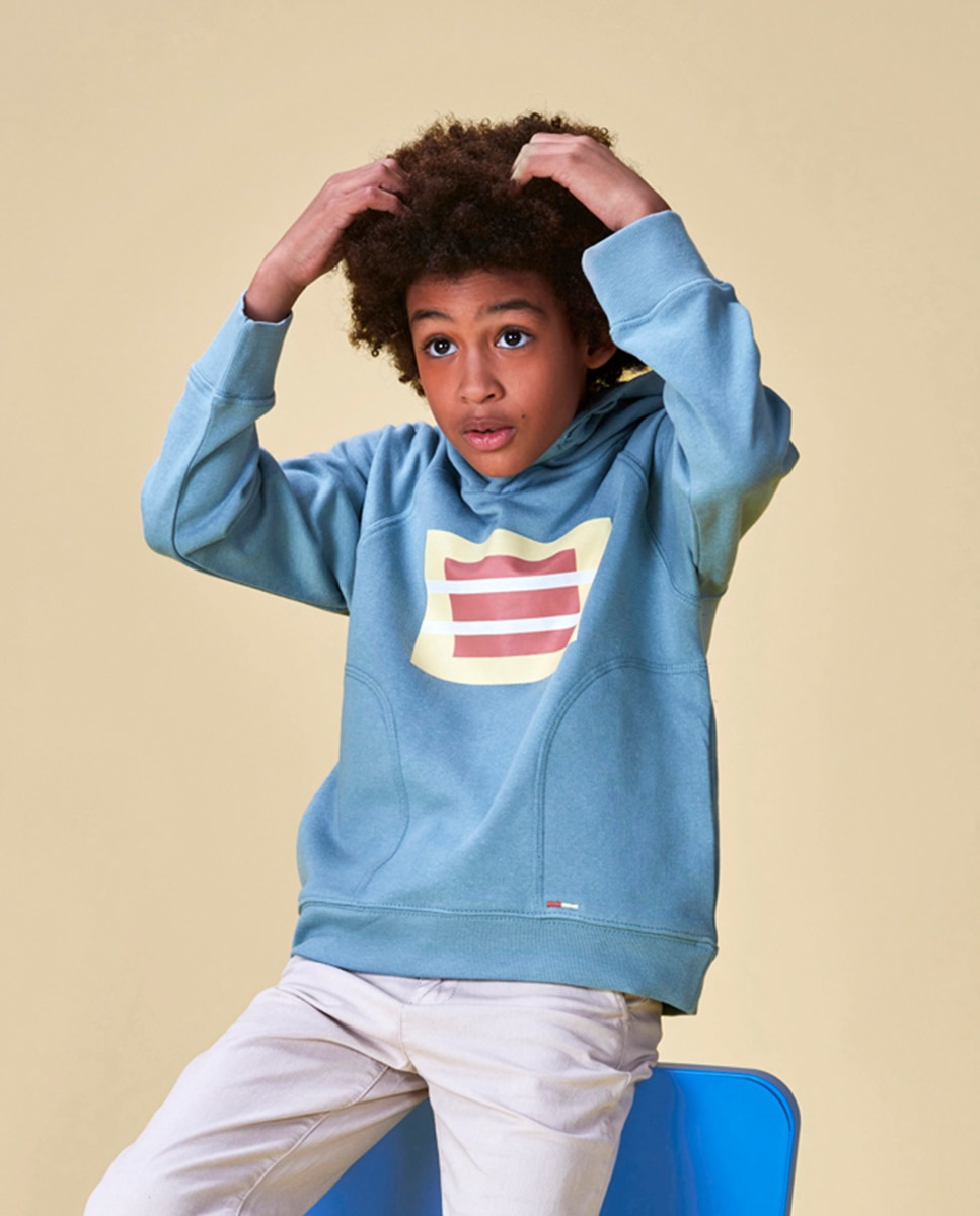 Sweatshirt com Logótipo Pequeno Gocco Azul-1