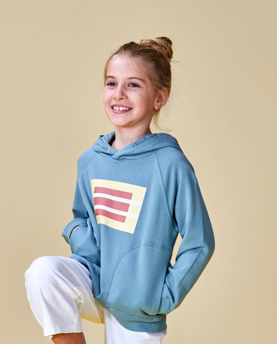 Sweatshirt com Logótipo Pequeno Gocco Azul-2