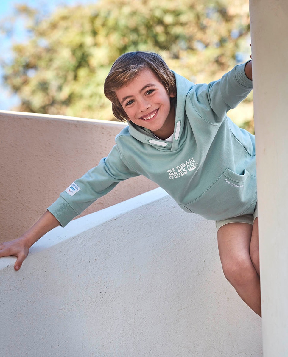 Sweatshirt Estrela Olympics Verde-claro-5
