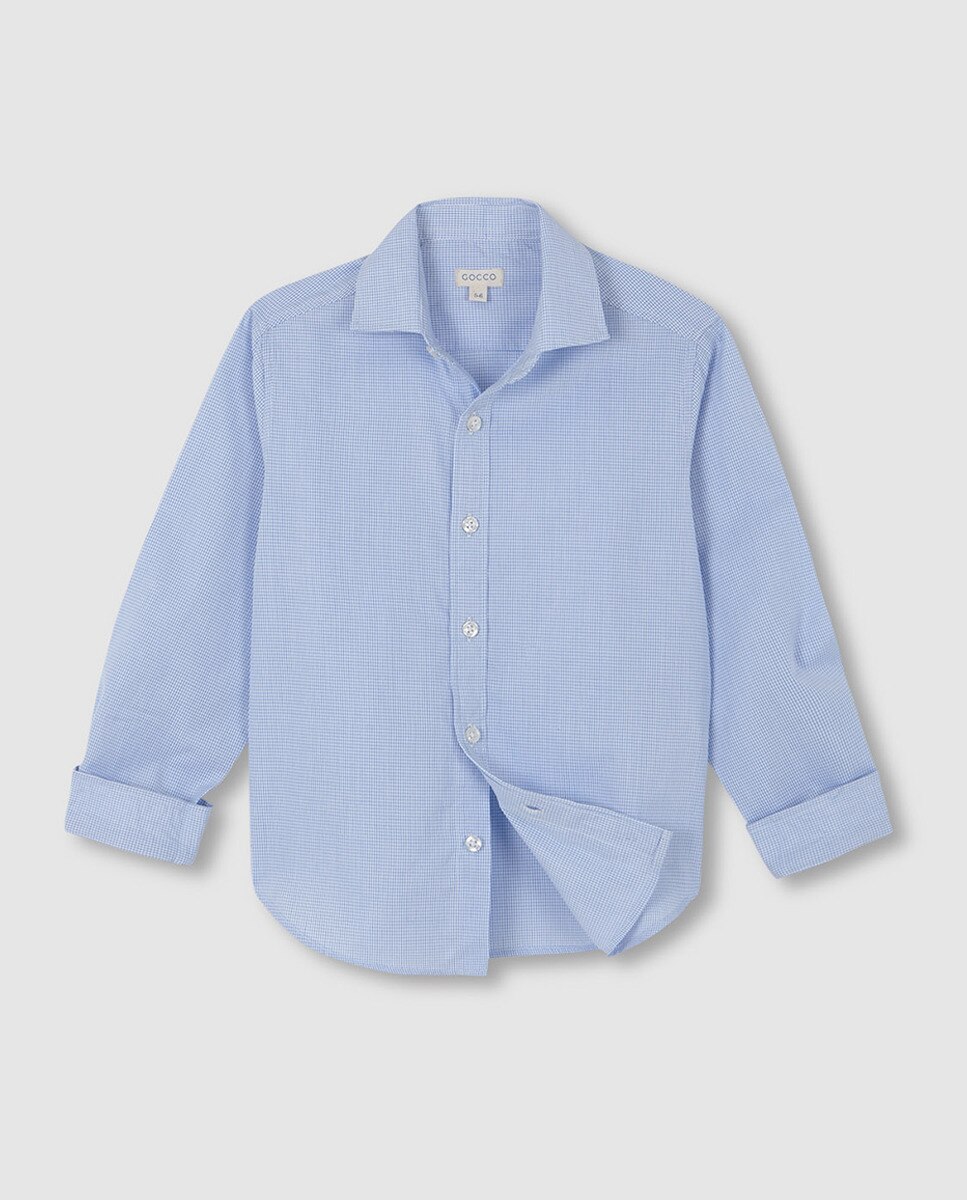Camisa para Gravata Azul-2