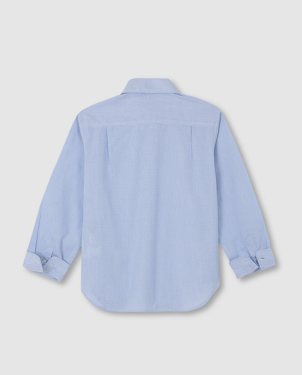 Camisa para Gravata Azul-3