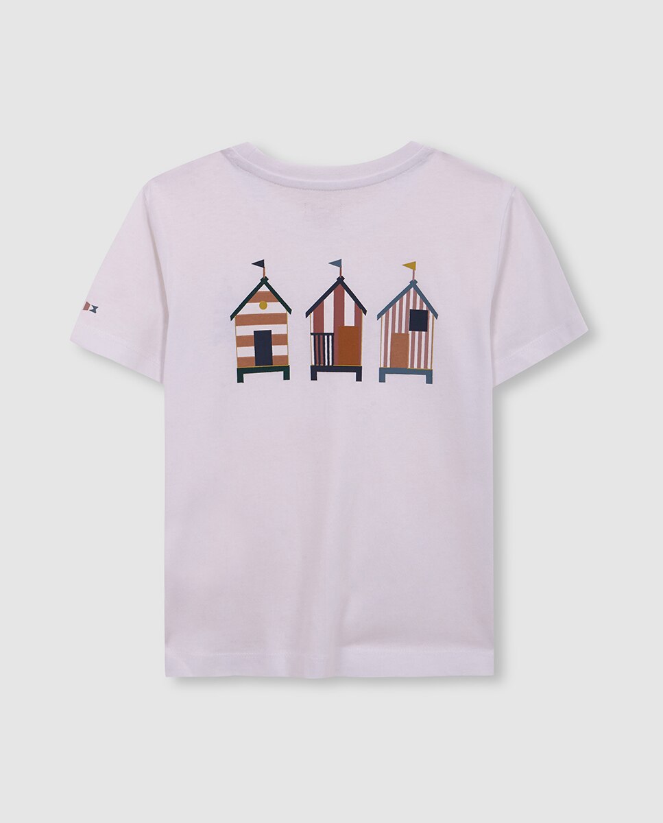 Camiseta estampado casitas - Gocco - Blanco Blanco-4