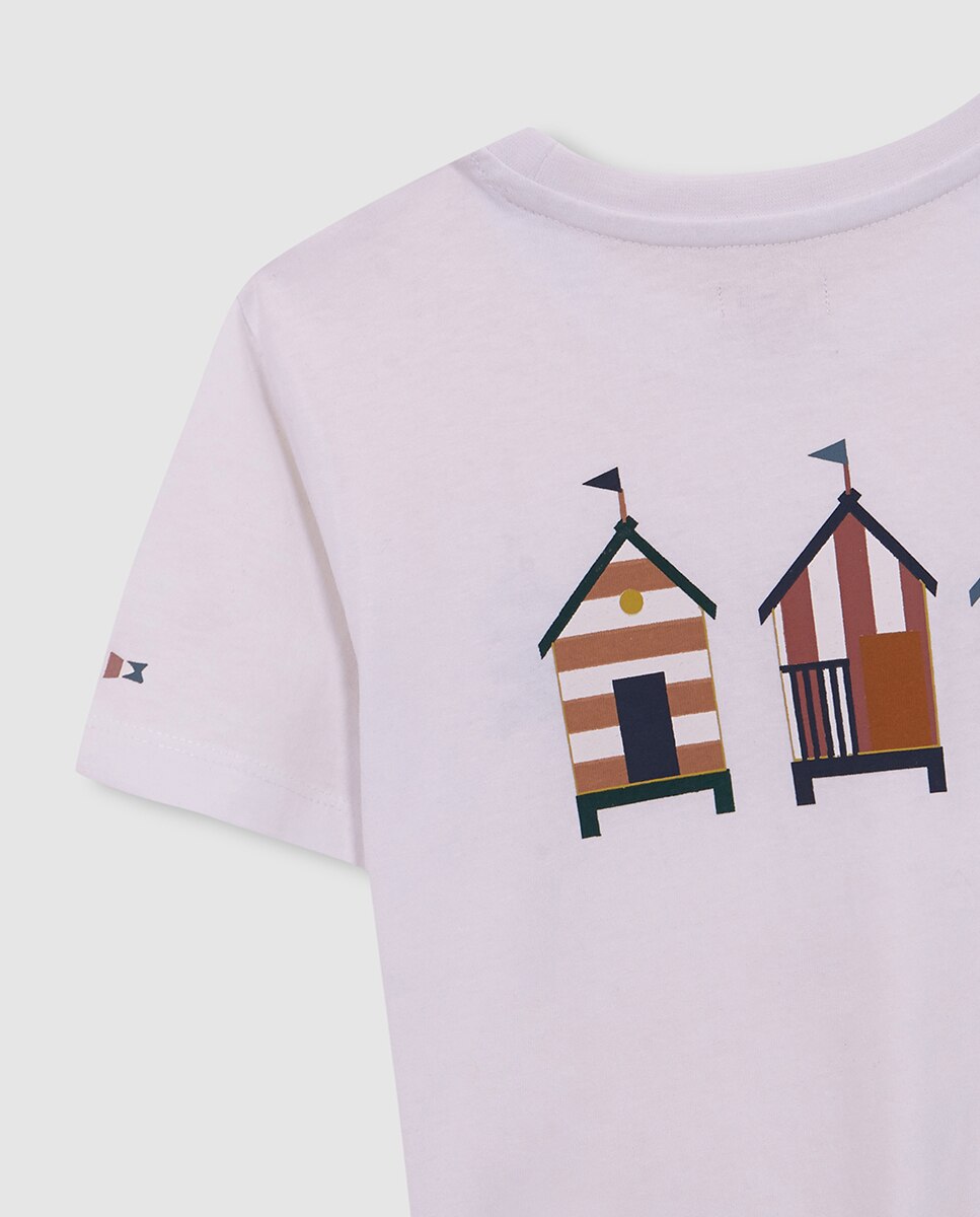 Camiseta estampado casitas - Gocco - Blanco Blanco-6