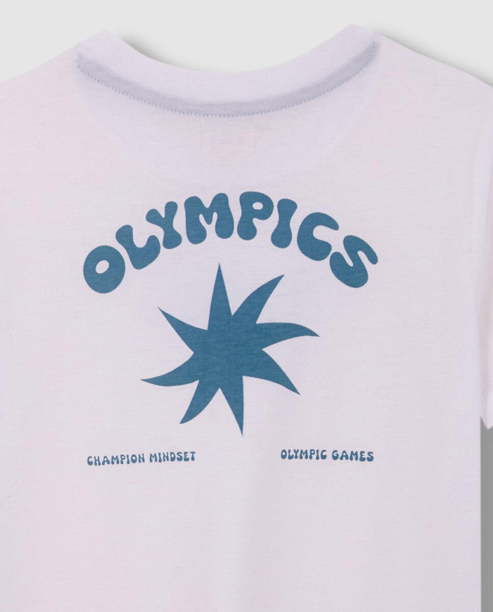 T-shirt com Estrela Olympics Branco-4