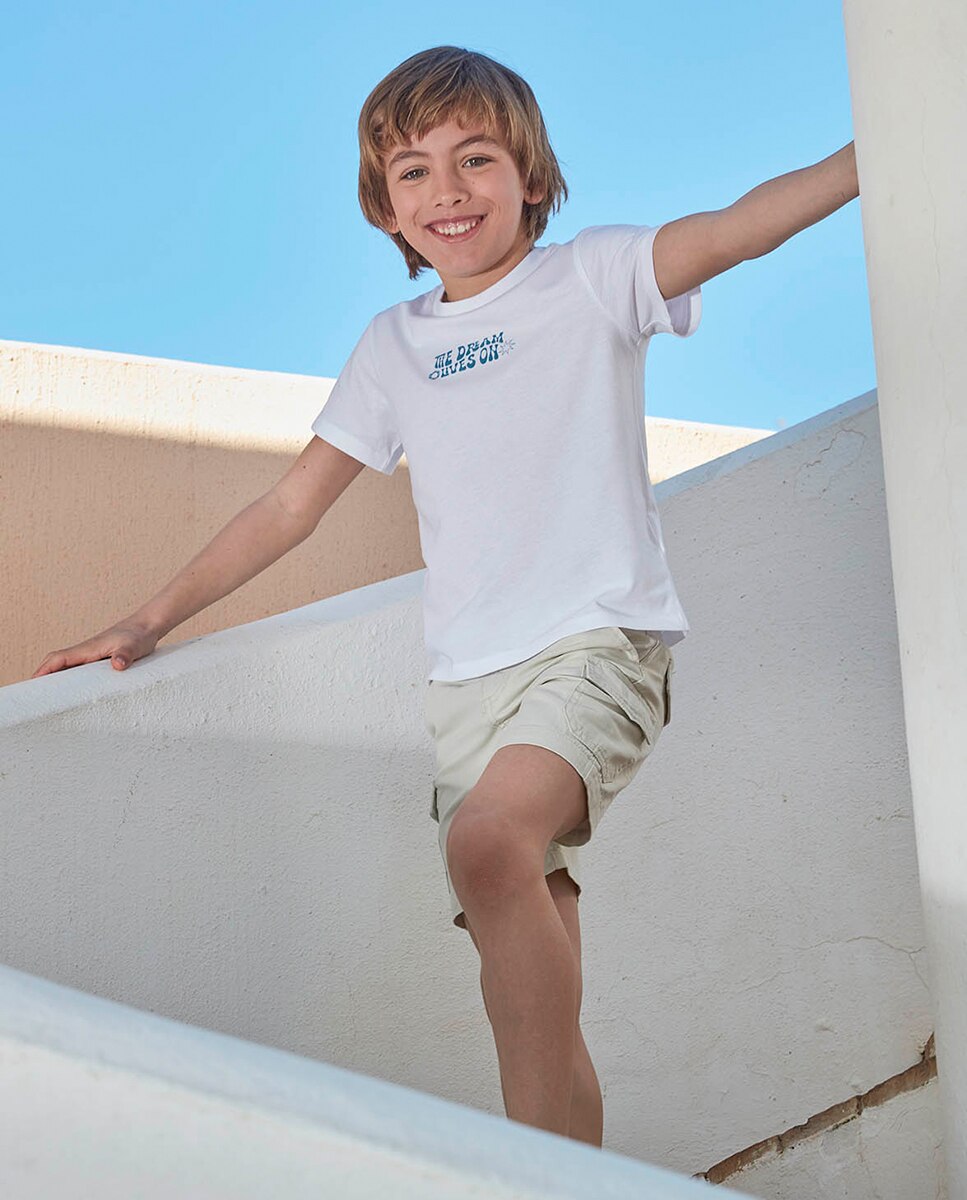 T-shirt com Estrela Olympics Branco-5