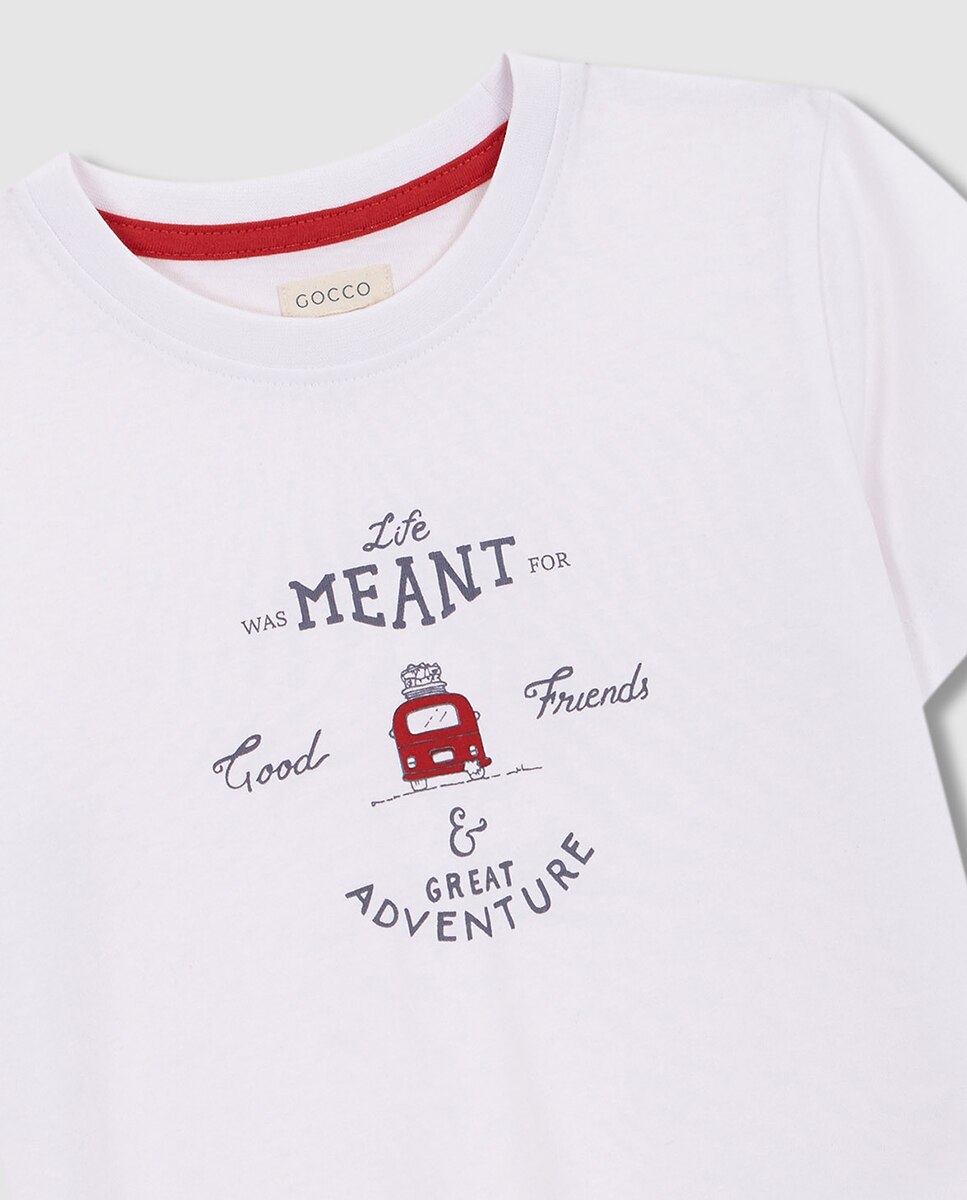 T-shirt Estampada Gocco Branco-5
