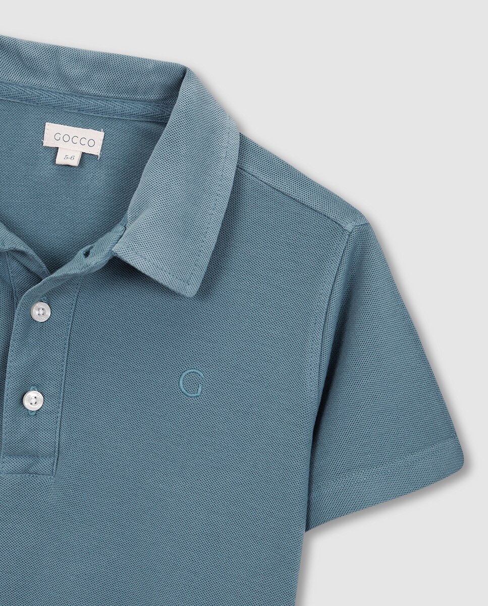 Polo Básico Gocco Azul-4