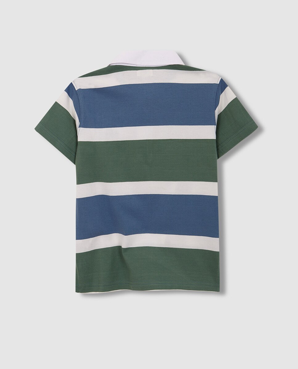 Polo com Remendo Rugby Azul-claro-4