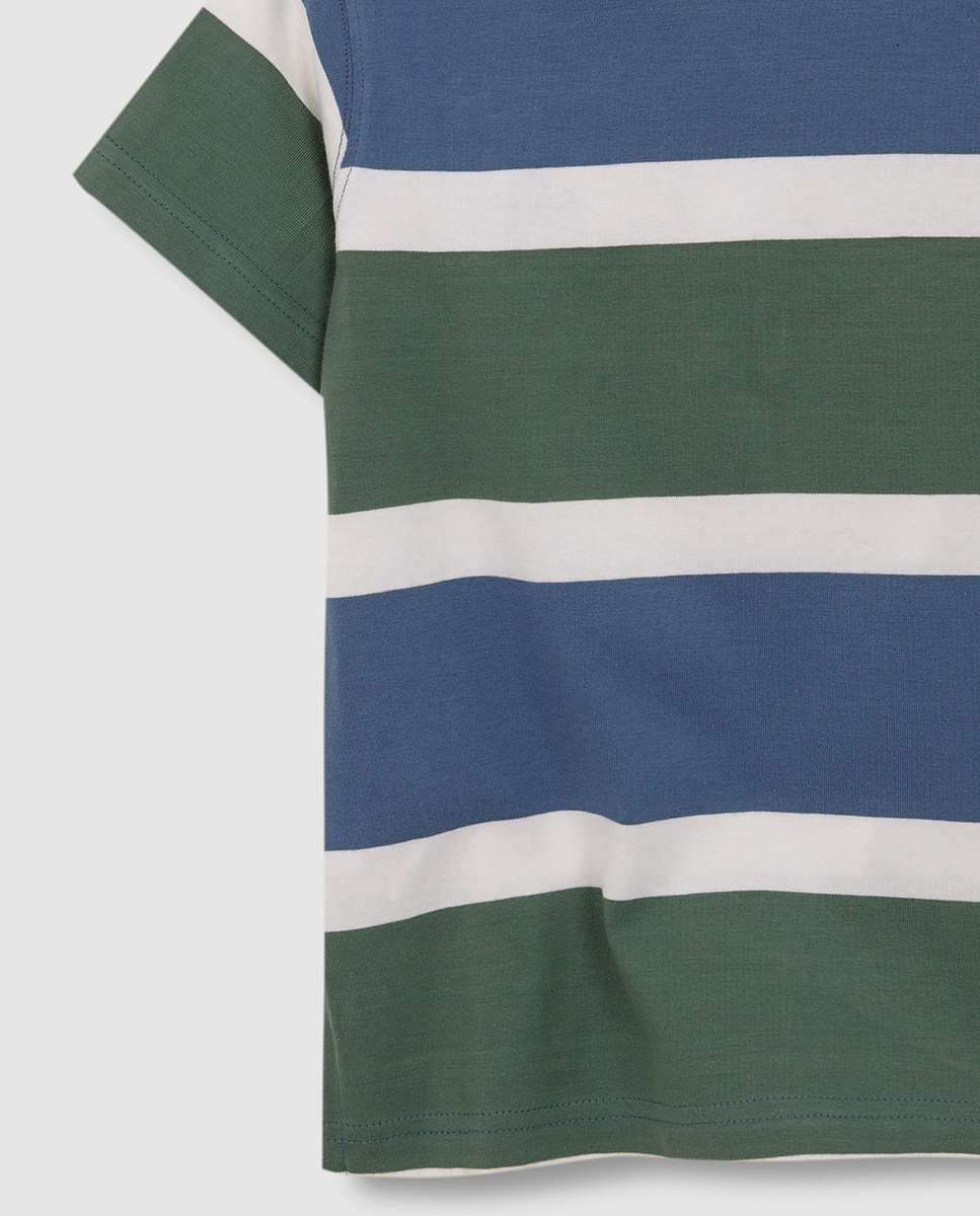 Polo com Remendo Rugby Azul-claro-6