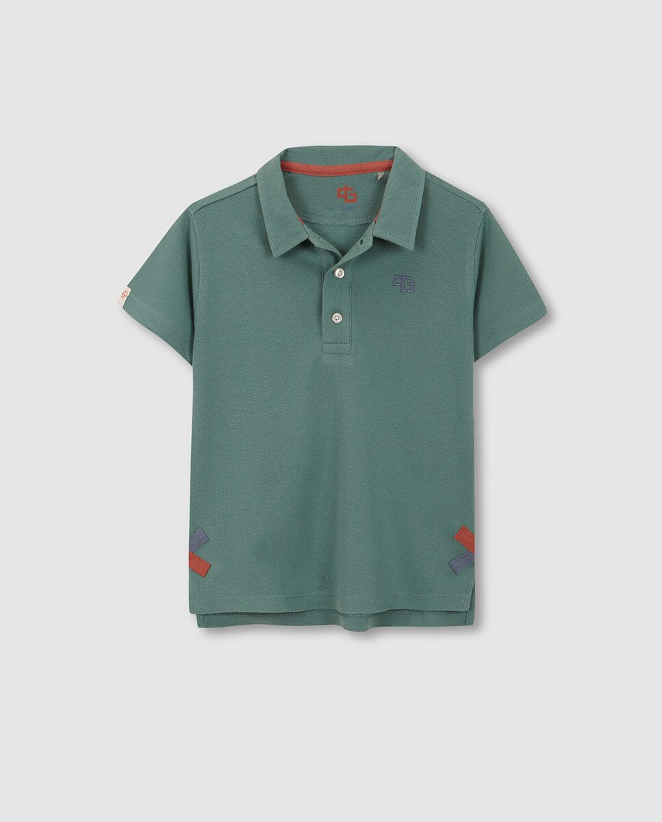 Polo com Detalhe em Contraste Verde-1