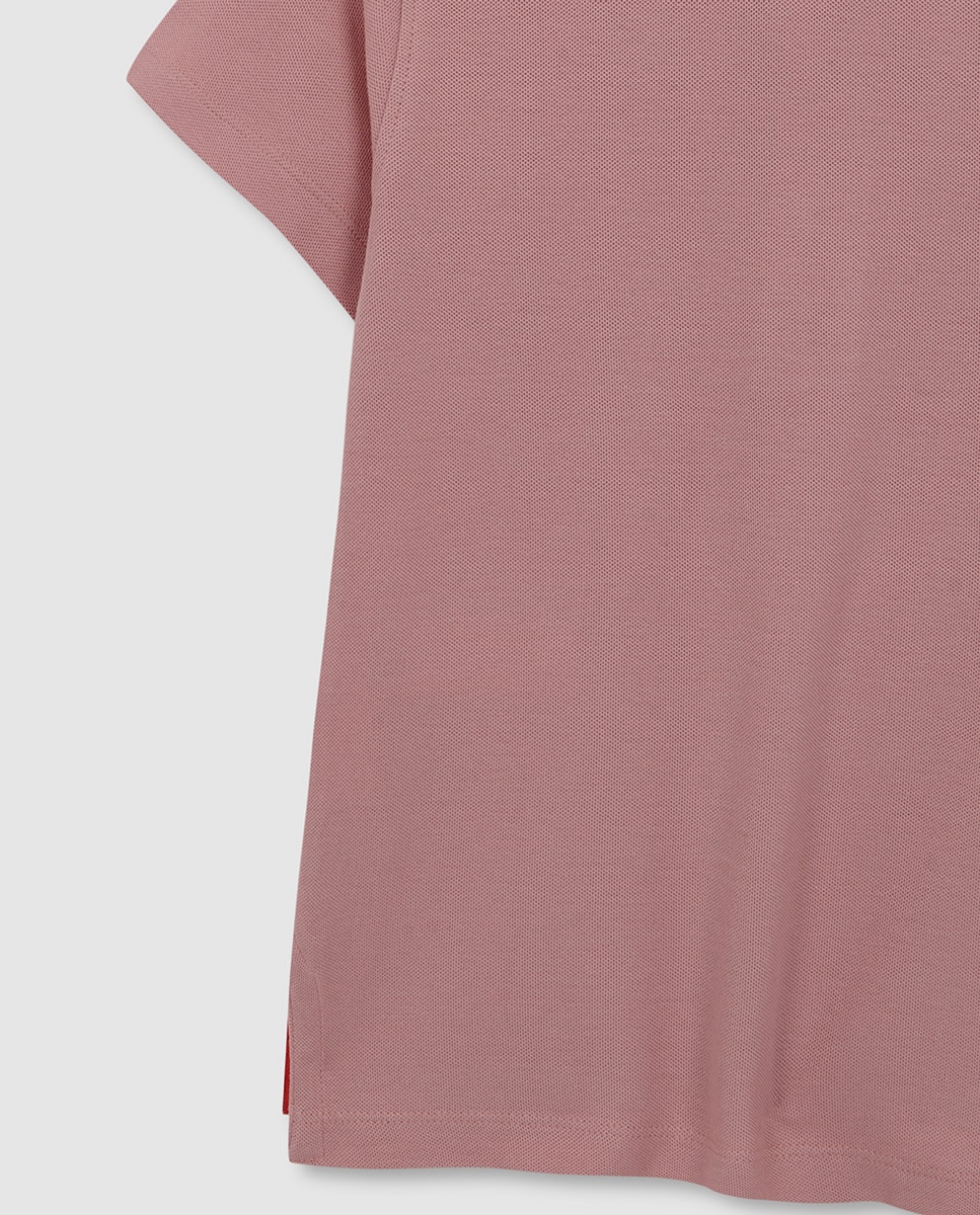 Polo com Detalhe em Contraste Gocco Rosa-4