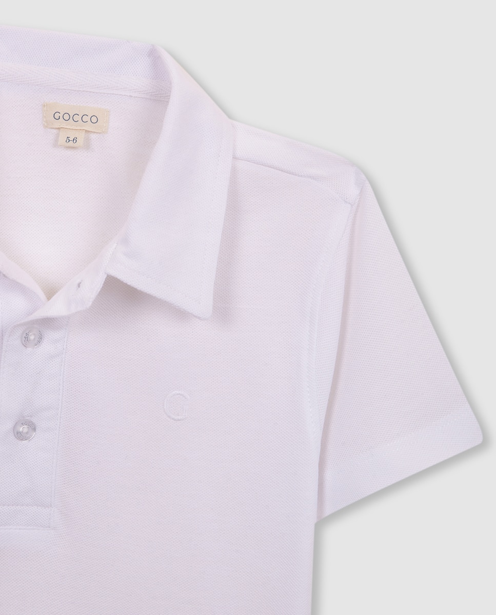 Polo Básico Gocco Branco-4