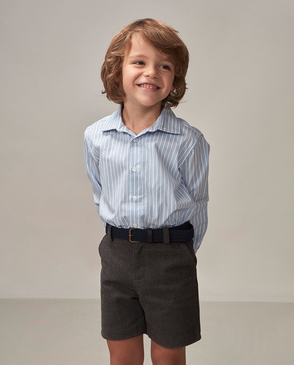 Camisa às Riscas Smart Gocco Azul-2