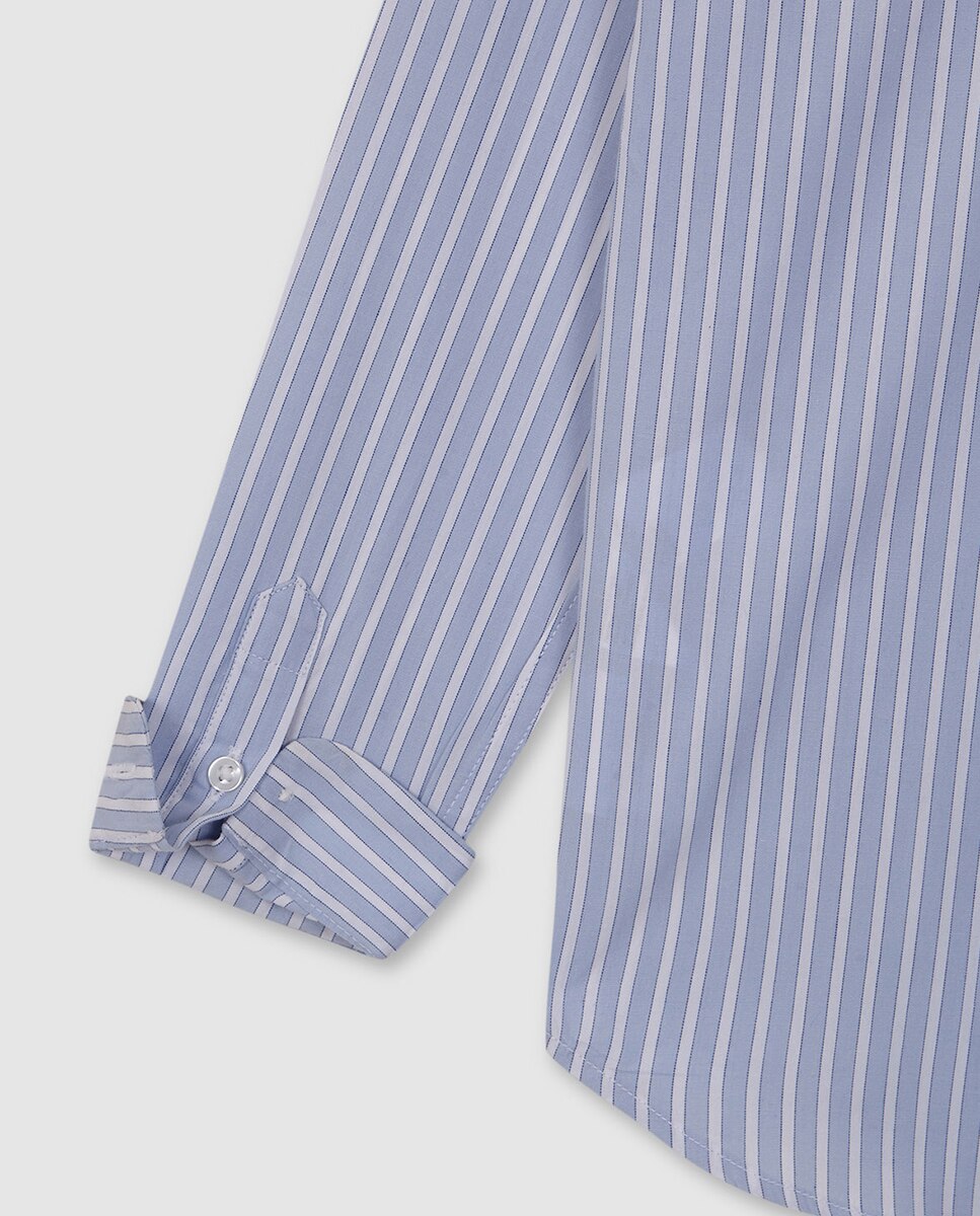 Camisa às Riscas Smart Gocco Azul-6