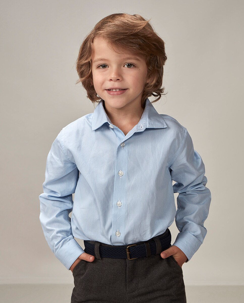 Camisa Fil a Fil Smart Gocco Azul-1