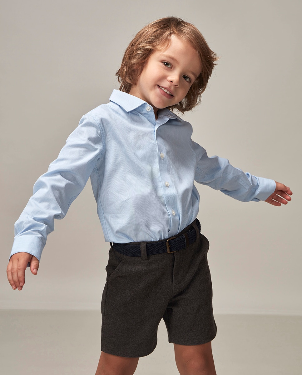 Camisa Fil a Fil Smart Gocco Azul-2