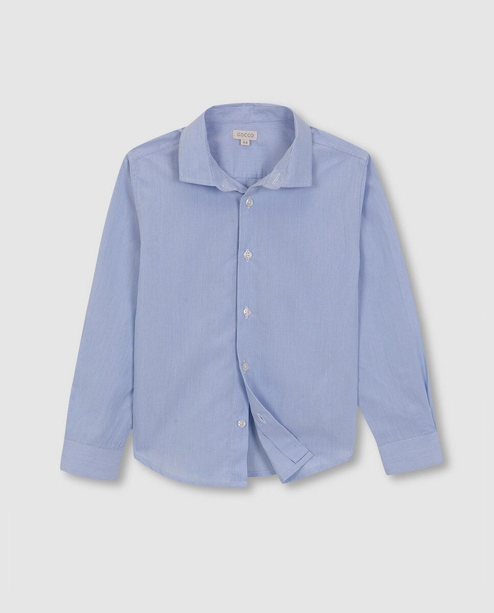 Camisa Fil a Fil Smart Gocco Azul-3