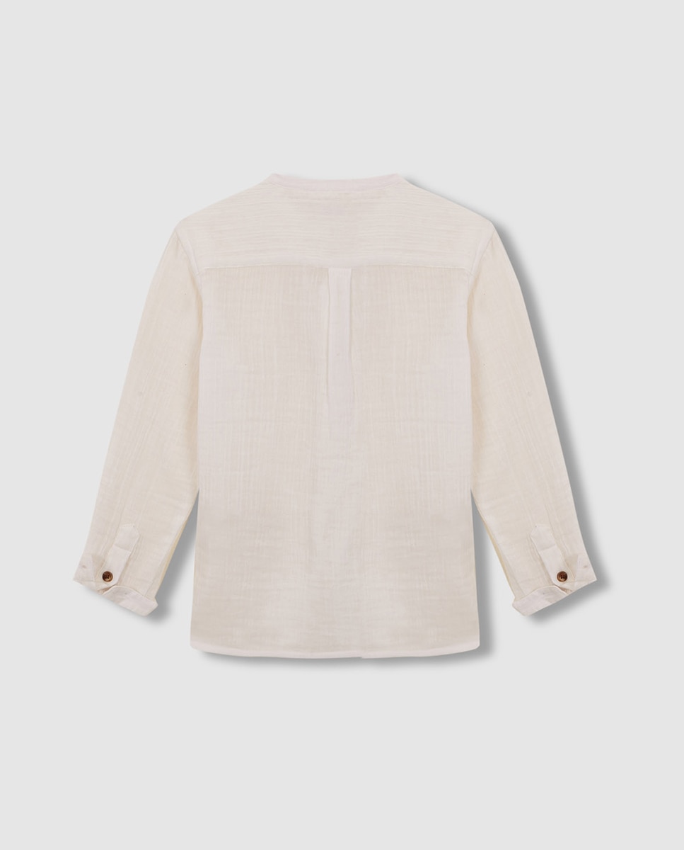 Camisa de Chiffon Gocco Branco-2