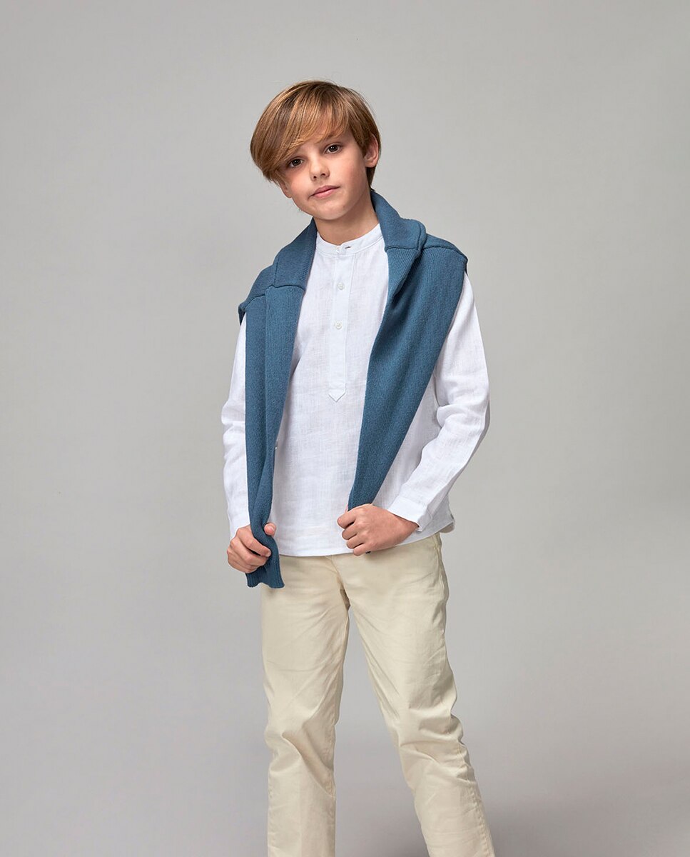 Camisa de Padeiro em Linho Gocco Branco-2