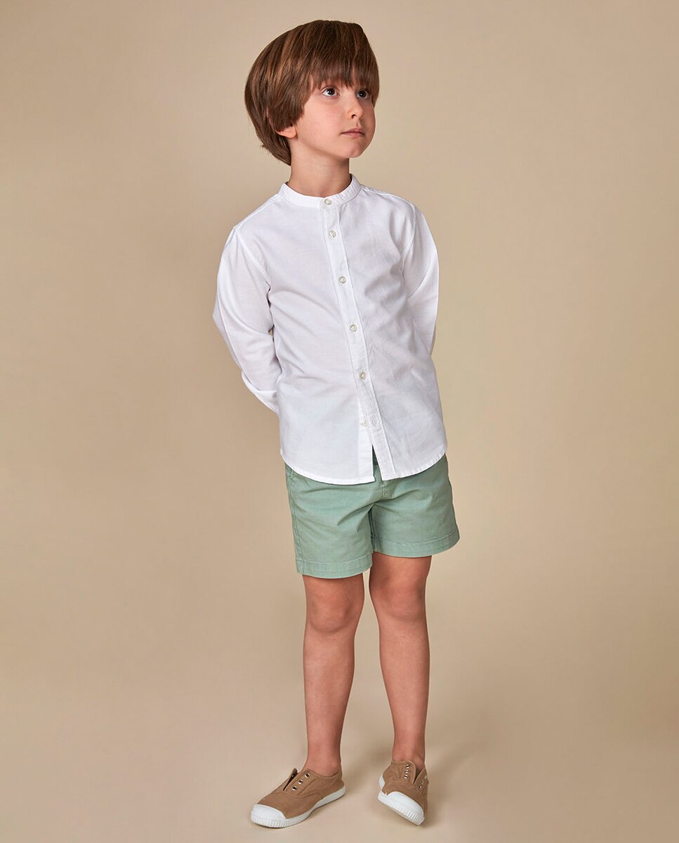 Camisa Oxford com Gola à Padre - Branco Gocco Branco-2