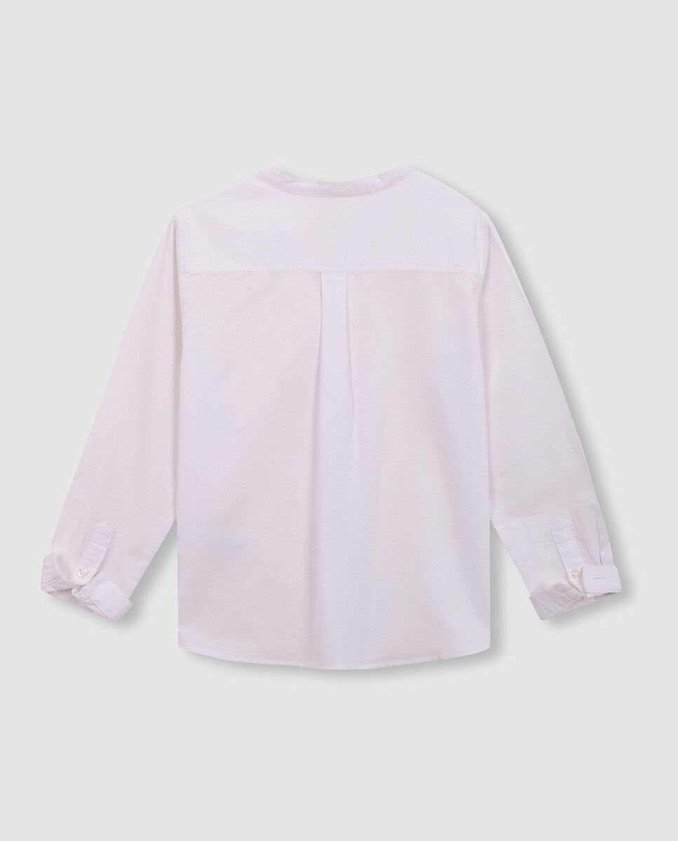 Camisa Oxford com Gola à Padre - Branco Gocco Branco-4