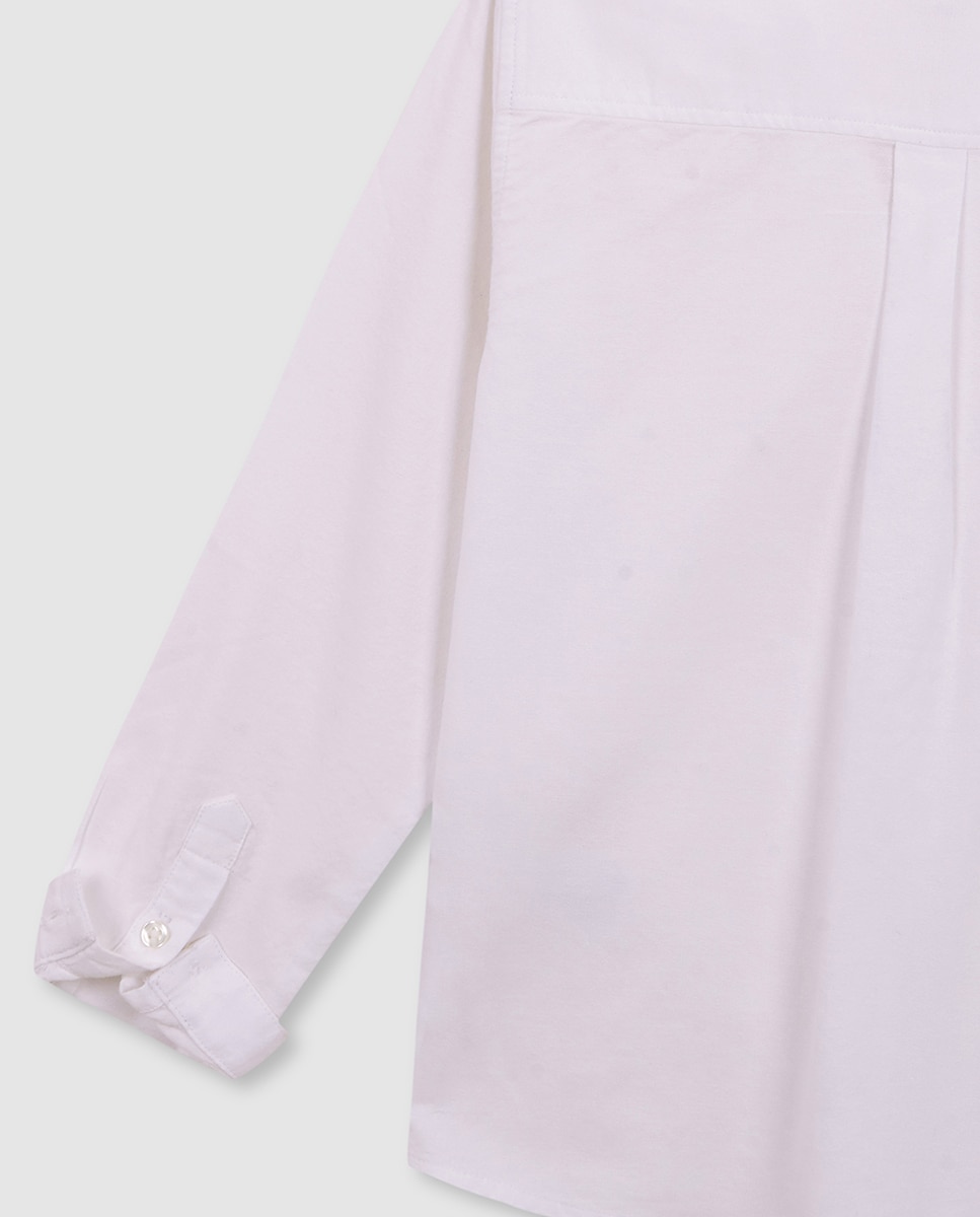 Camisa Oxford com Gola à Padre - Branco Gocco Branco-6
