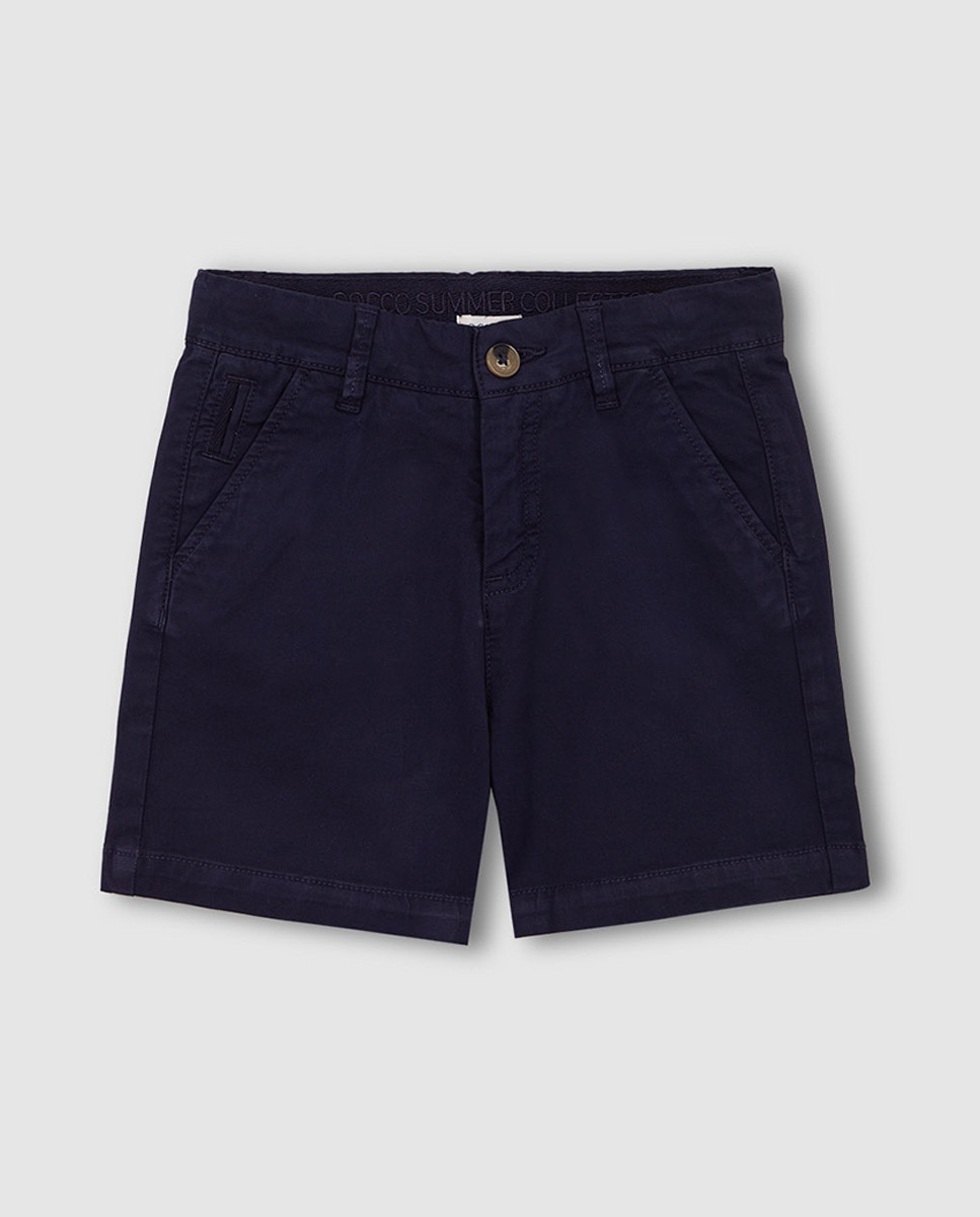 Calções Chino de Sarja Gocco Azul-marinho-3