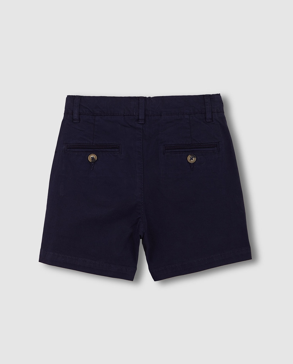 Calções Chino de Sarja Gocco Azul-marinho-4
