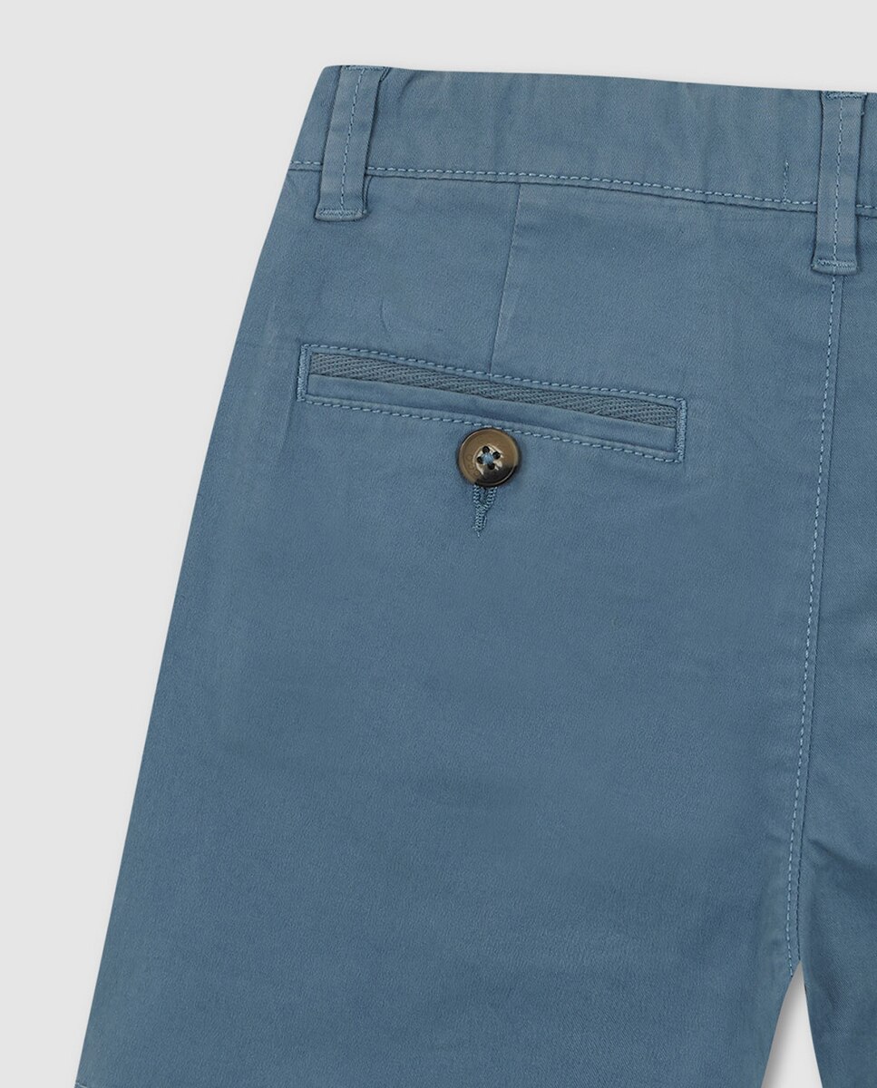 Calções Chino de Sarja Gocco Azul-6