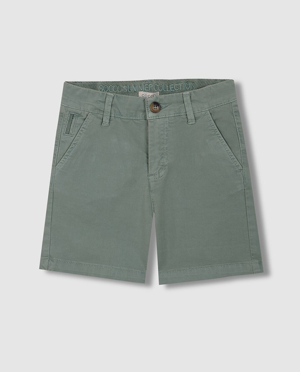 Calções Chino de Sarja Gocco Verde-claro-2
