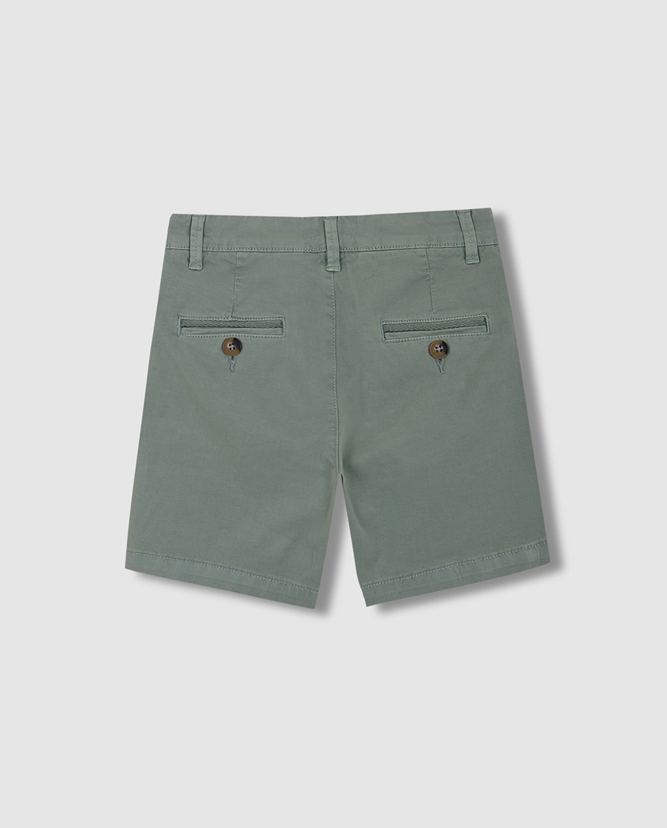 Calções Chino de Sarja Gocco Verde-claro-3