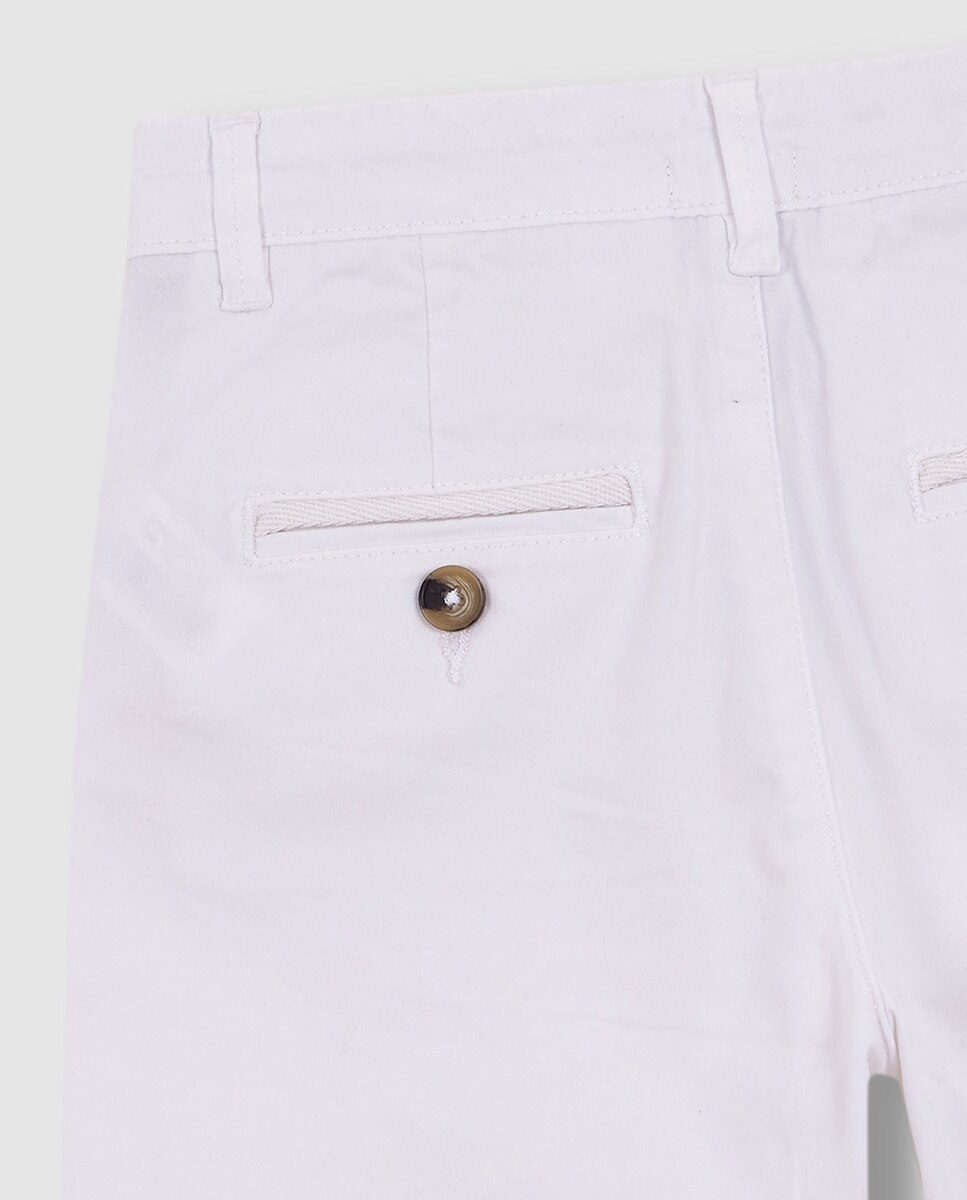 Calções Chino de Sarja Gocco Branco-6