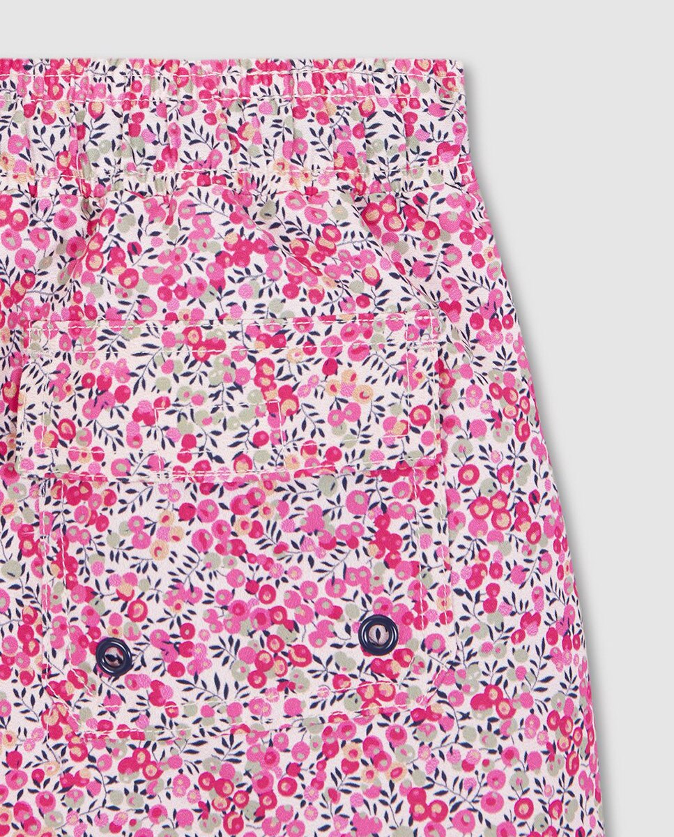 Calções de Banho com Estampado Liberty Gocco Rosa-5