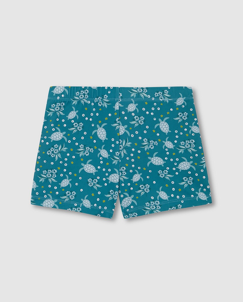 Boxers Estampados com Tartarugas Turquesa-3