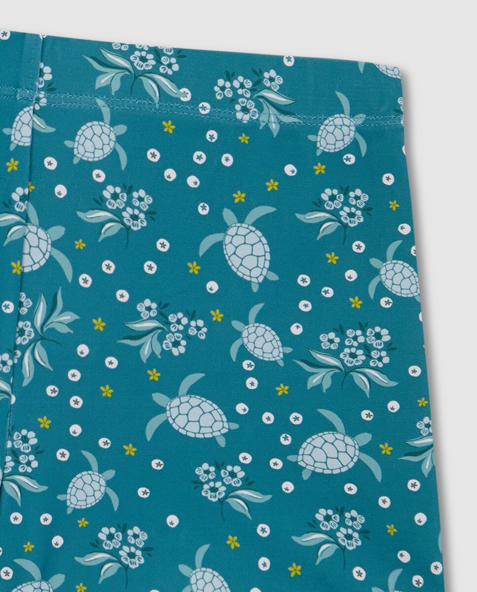 Boxers Estampados com Tartarugas Turquesa-5