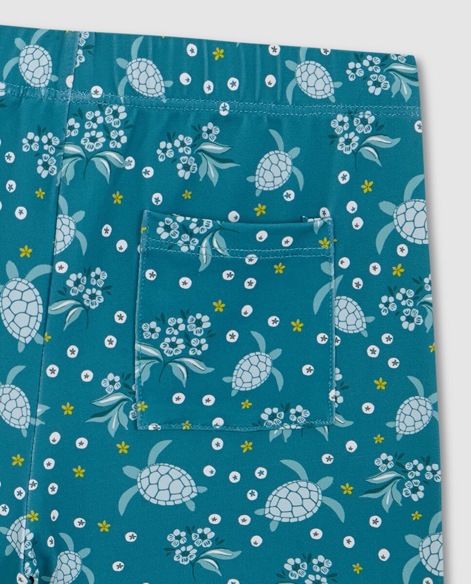 Boxers Estampados com Tartarugas Turquesa-6