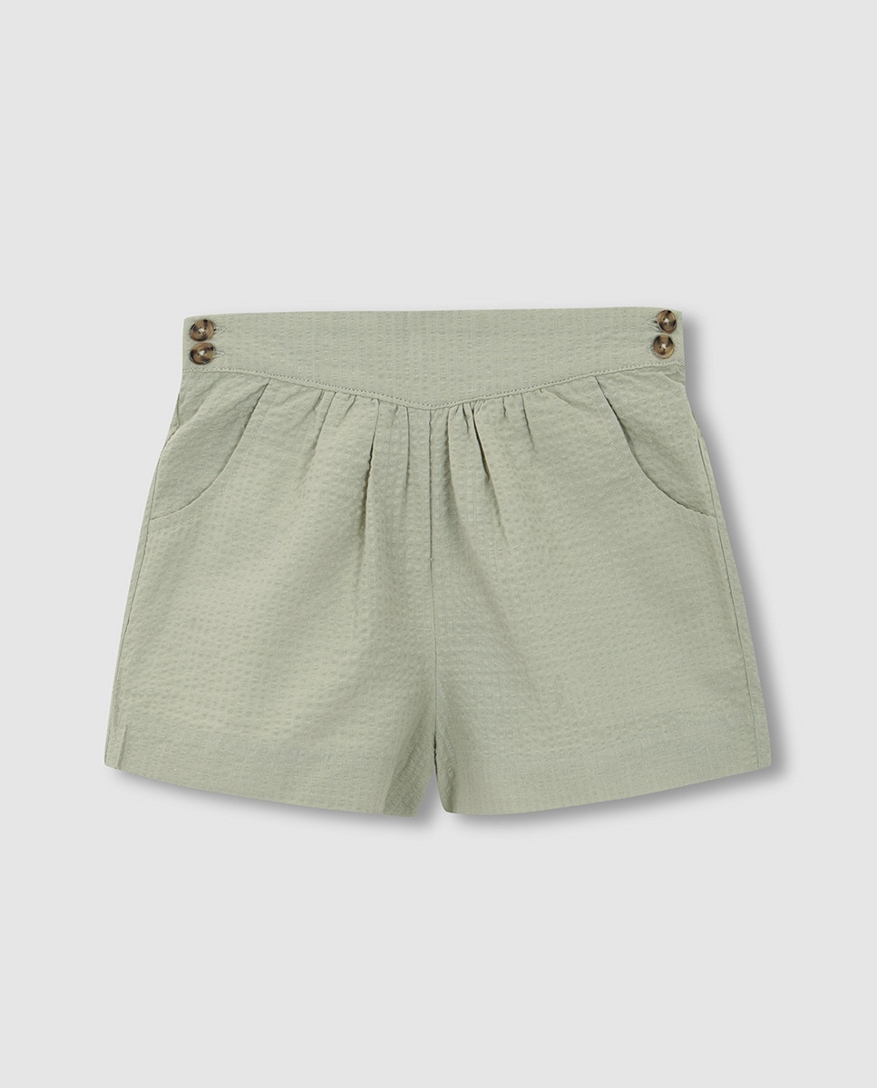 Bermudas Abotoadas Verde-1