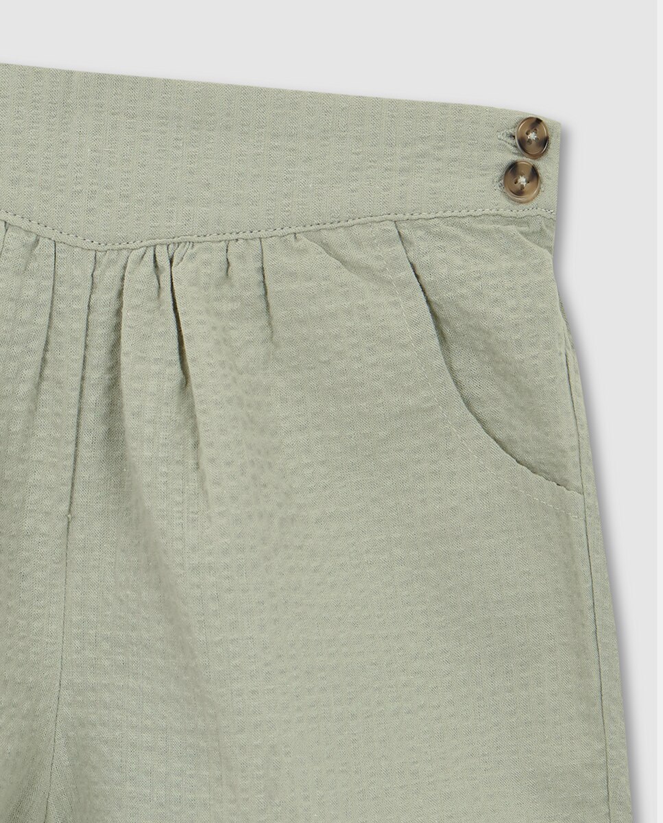 Bermudas Abotoadas Verde-3
