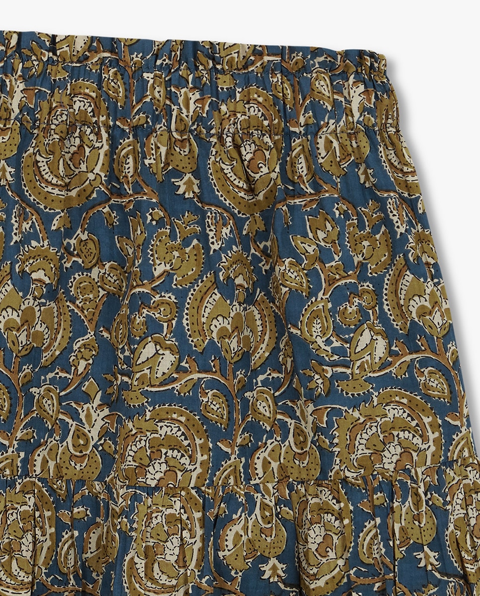 Saia estampada Gocco Caqui-3