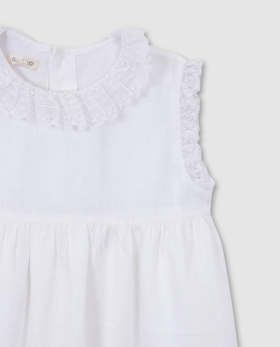 Vestido Comprido com Tiras Bordadas Gocco Branco-7