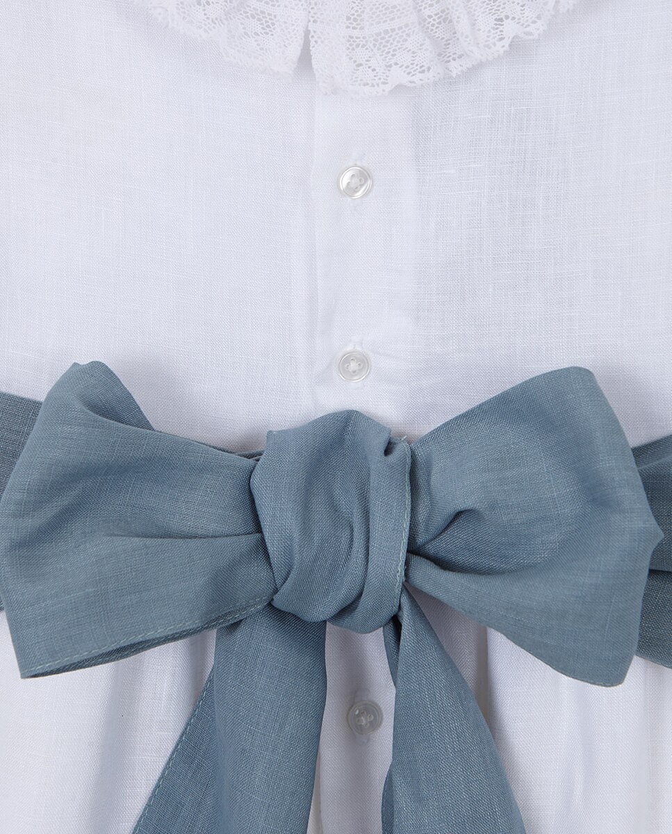 Vestido Comprido com Tiras Bordadas Gocco Branco-11