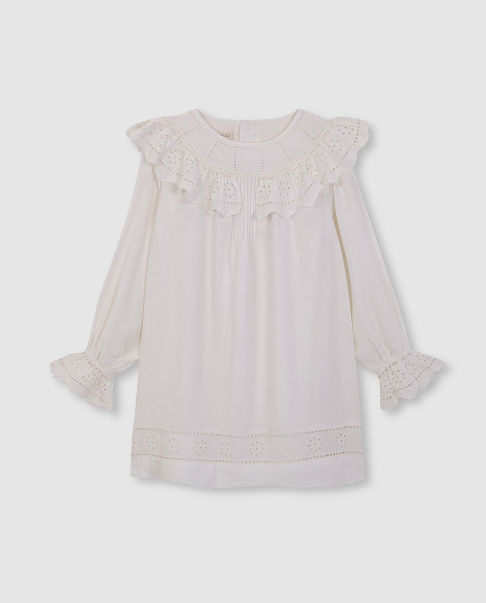 Vestido com Bordados Gocco Branco-2
