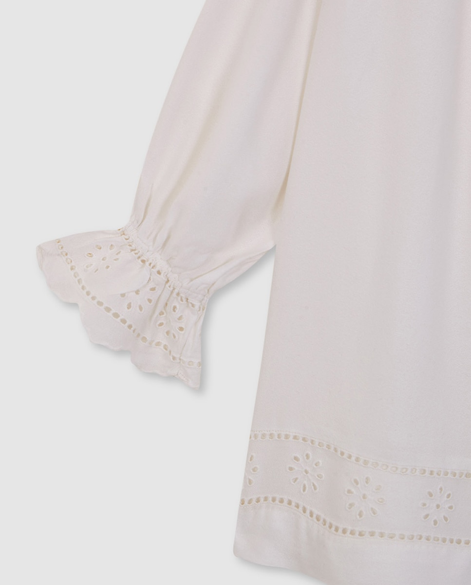 Vestido com Bordados Gocco Branco-5