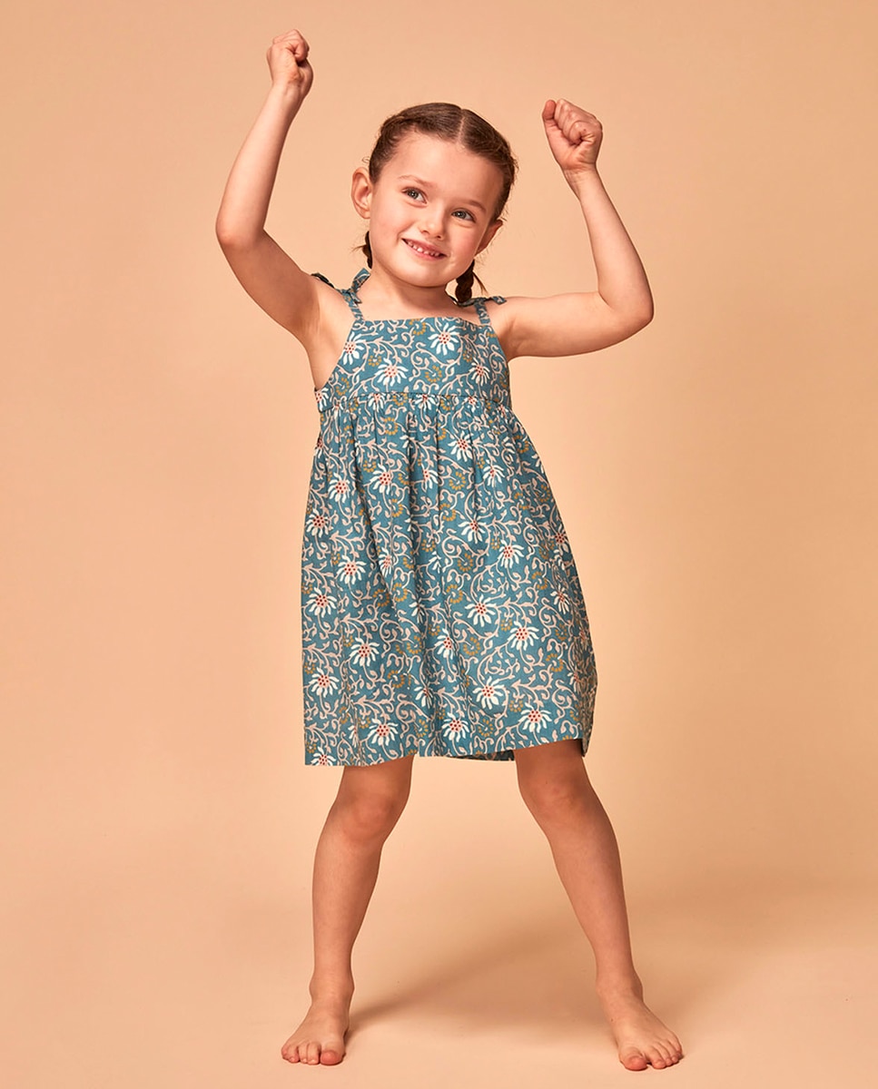 Vestido com alças Gocco Azul-1
