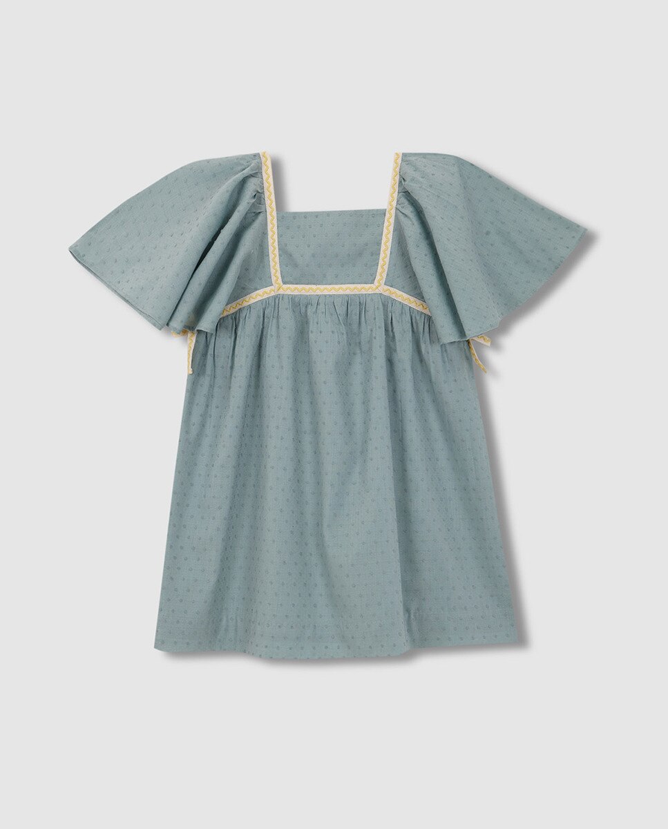 Vestido com Detalhes Flúor Gocco Verde-claro-3