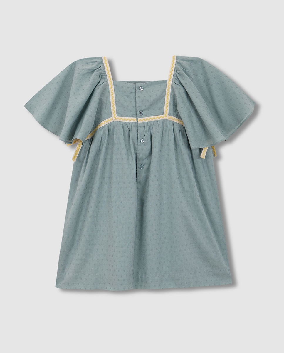 Vestido com Detalhes Flúor Gocco Verde-claro-4