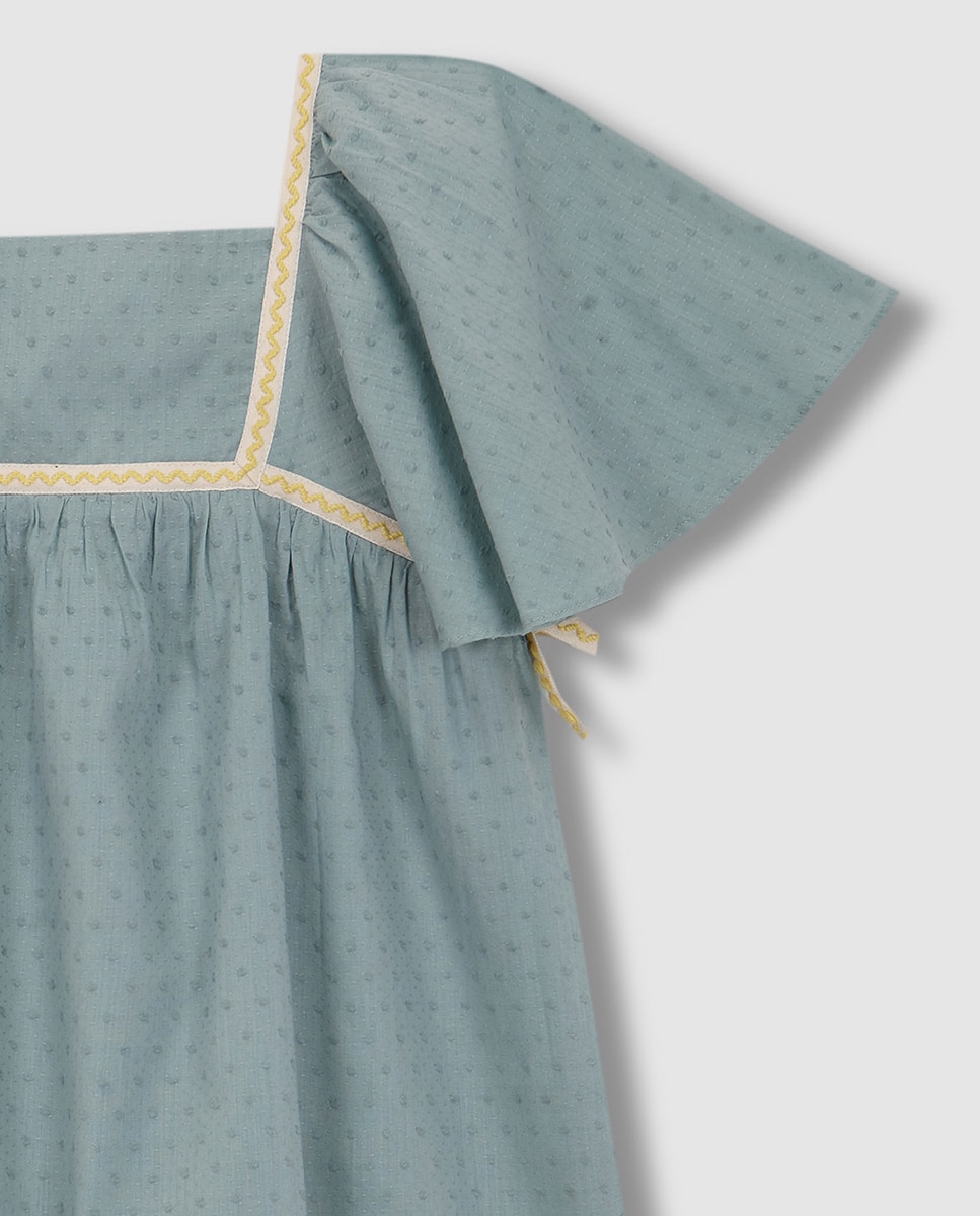 Vestido com Detalhes Flúor Gocco Verde-claro-5