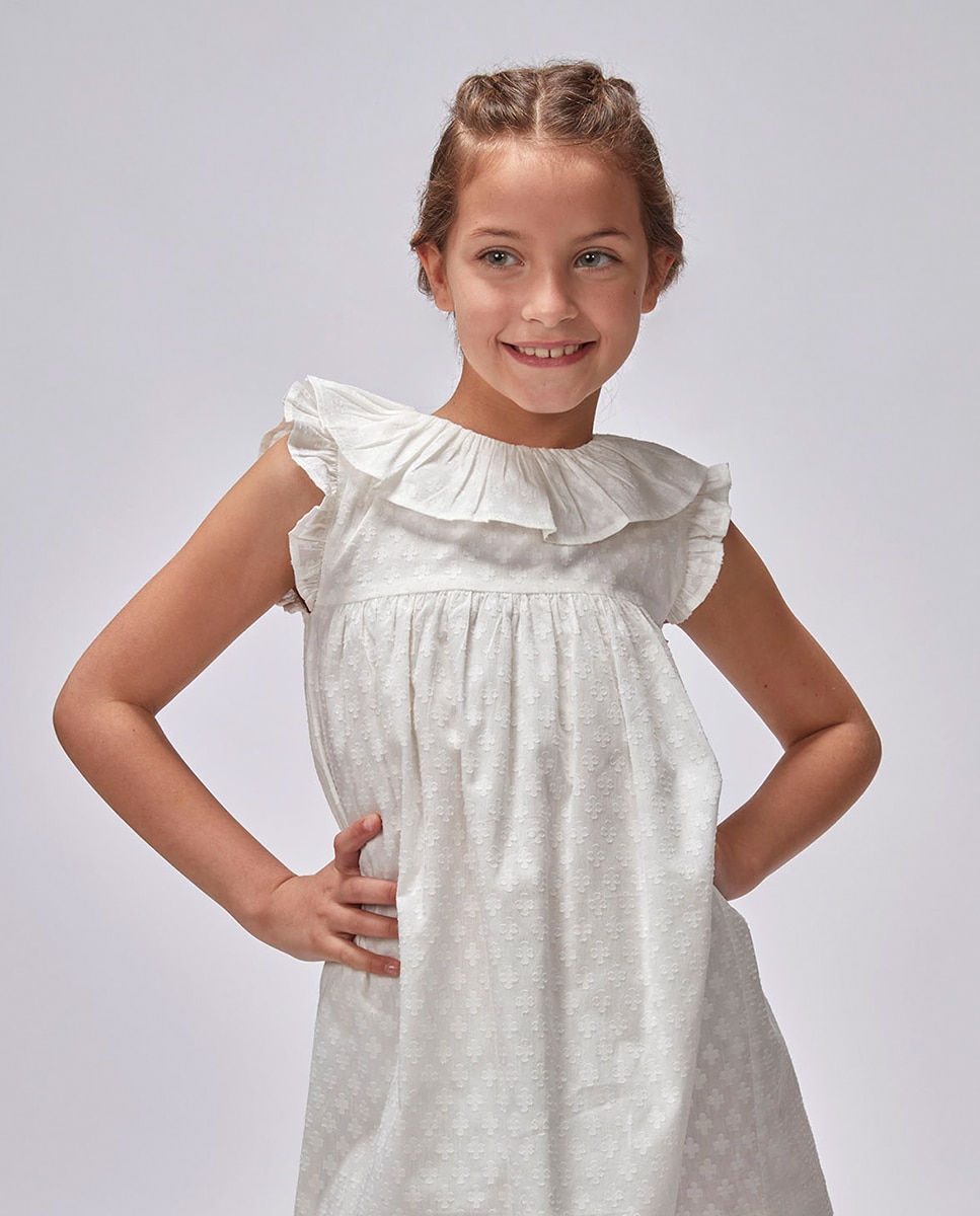 Vestido de Dobby Gocco Branco-1