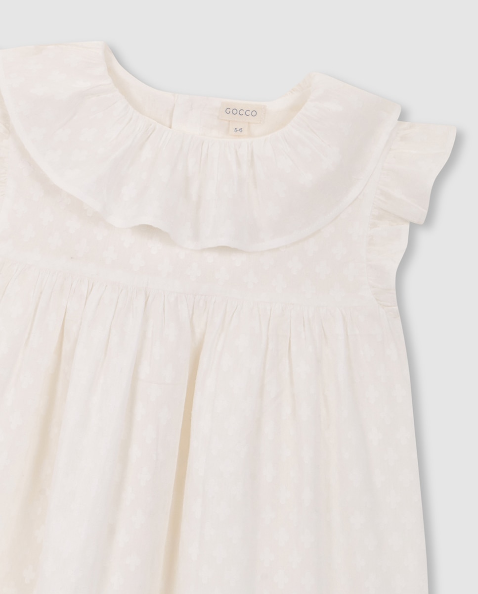 Vestido de Dobby Gocco Branco-5